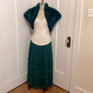 one of a kind, haute couture, silk, leather, chiffon, faux fur. WINTER BALL